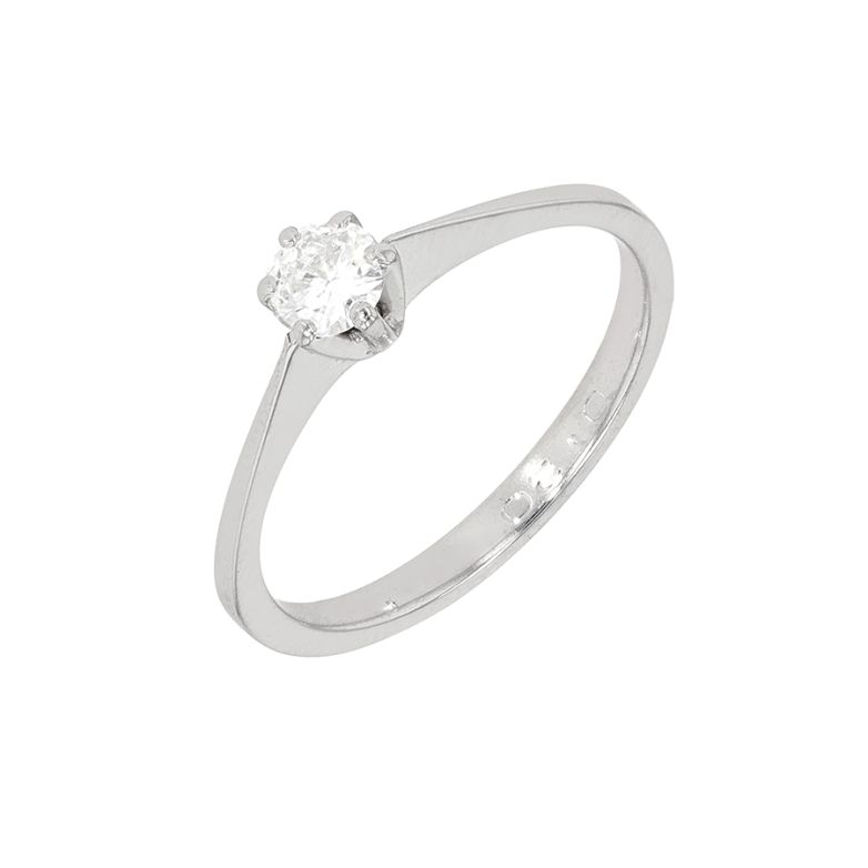 Solitaire diamant 0.20 carat or blanc 1.91g Comme neuf -  reconditionné disponible sur Gemme Les Bijoux